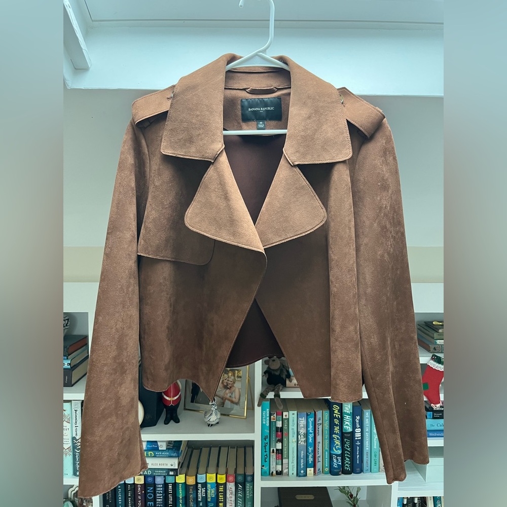 Banana Republic crop faux suede jacket